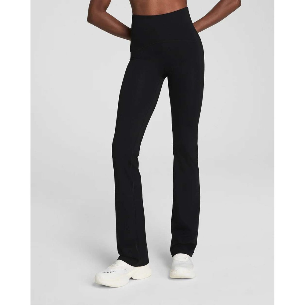 Spanx Booty Boost Active Flare Pants Black High Waisted Tall XL Long Leggings